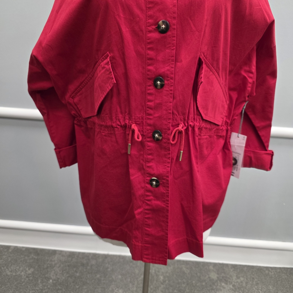 Liz Claiborne Women's Vibrant Red Utility Jacket - Picture 3 of 10